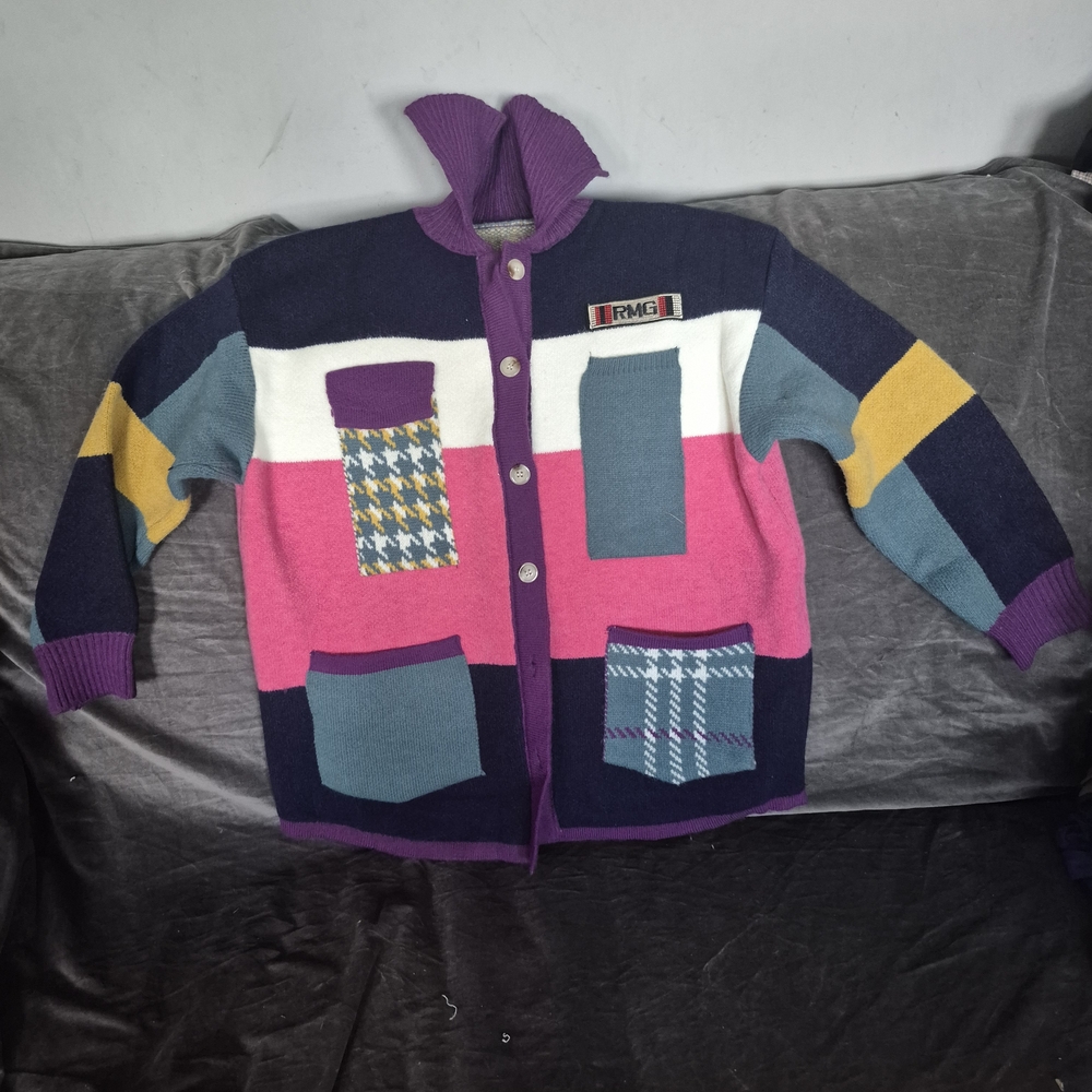 Colorful  Patchwork Cardigan